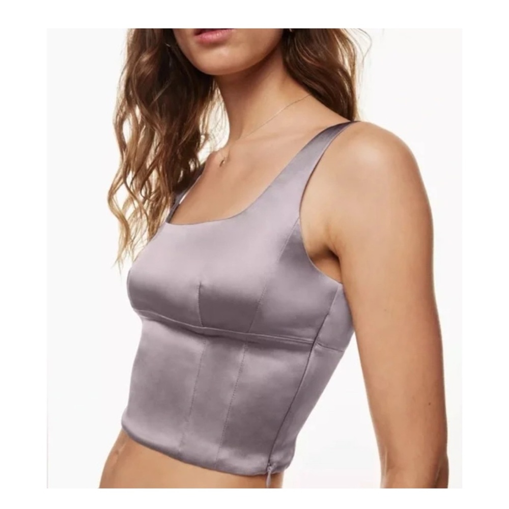 New Aritzia Wilfred Shine Bustier in Dove Mauve - NWT - Size S